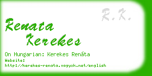 renata kerekes business card